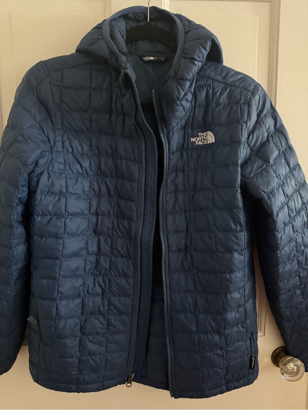The North Face Kids Navy Quilted Hooded Puffer Jacket